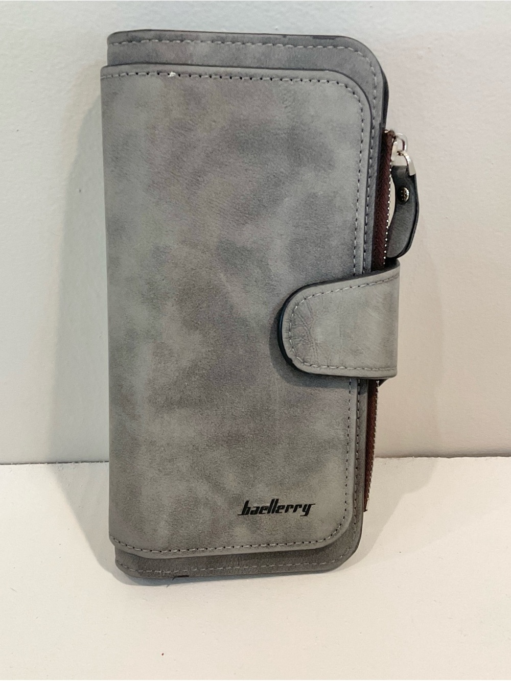 Baellerry Woman’s Clutch Wallet Gray New